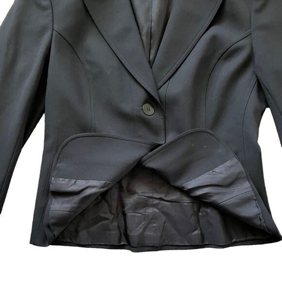 LAFAYETTE 148 NEW YORK Stretch Wool Blazer Black Size 4 - Picture 5 of 9